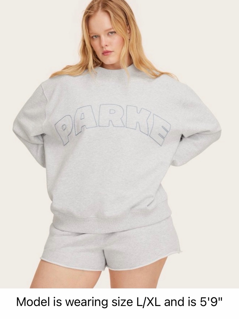 NWT Parke x Target women’s mockneck pullover sweatshirt heather gray s/m